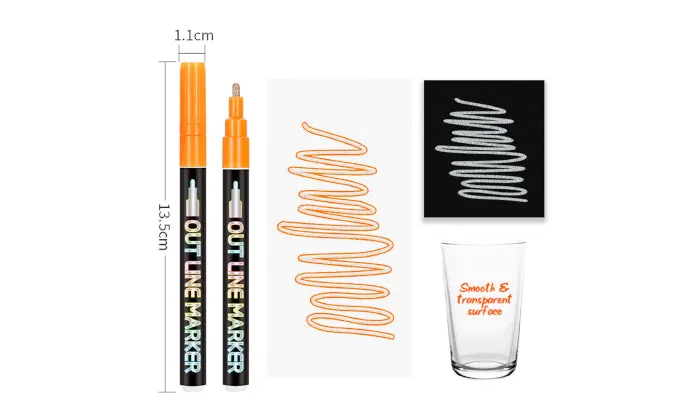 12 Colours Metallic Markers