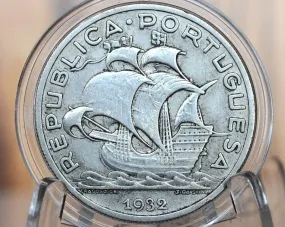 1932 Portuguese Silver 10 Centavos Portugal - Beautiful Design, Simple - Republica Portugesa Ten Centavos 1932 - Portuguese Coin
