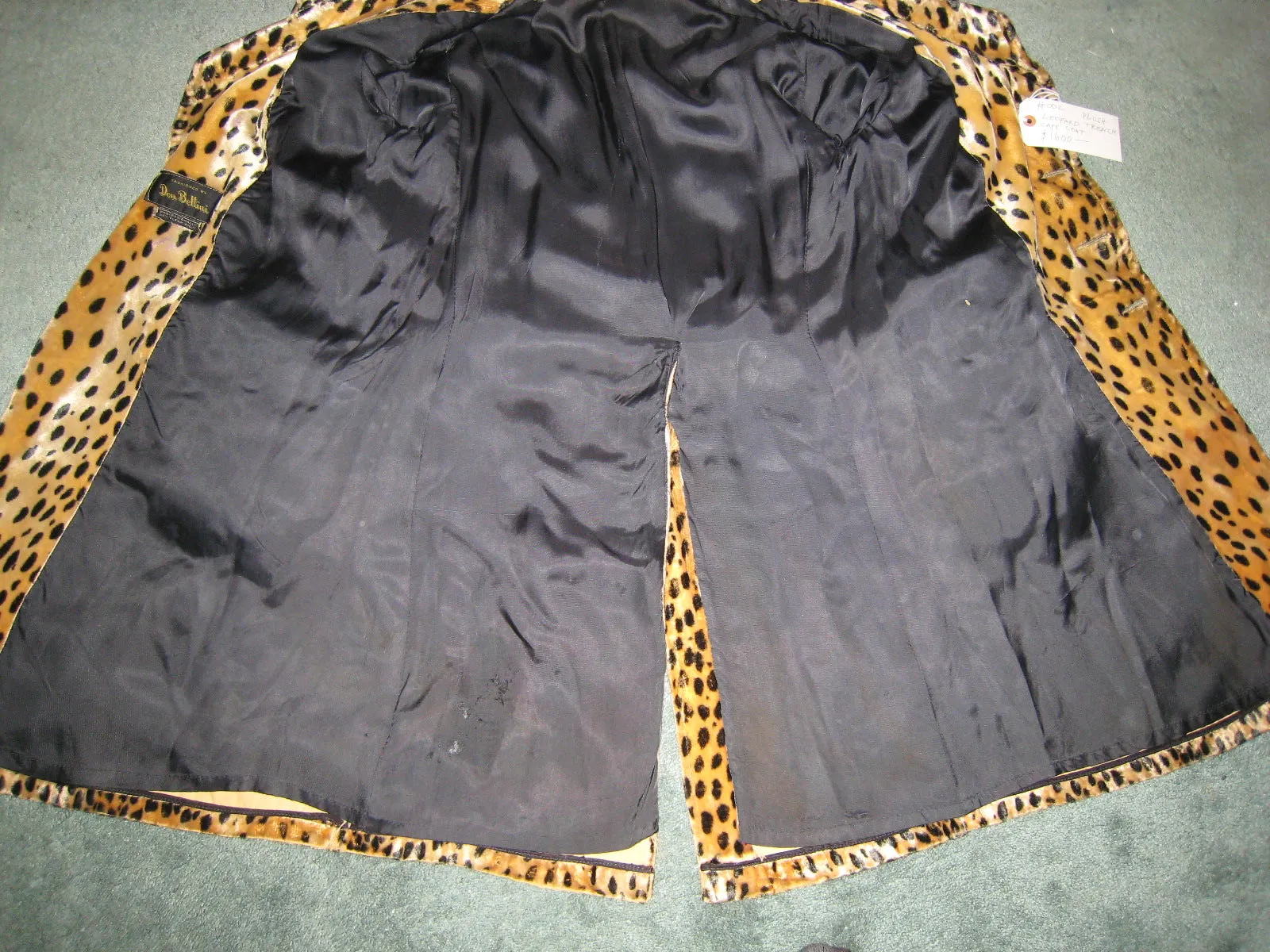 1960's Vintage Men's ULTRA RARE! Leopard Faux Fur Men's Double Breasted Trench, Coat Jacket with Detachable Cape, Bespoke , Lounge, Beatnik, Carnaby Street, Hippie Chic, Groovy, Mod, Dandy, Blazer, Rockabilly, Swank, Elvis Era.