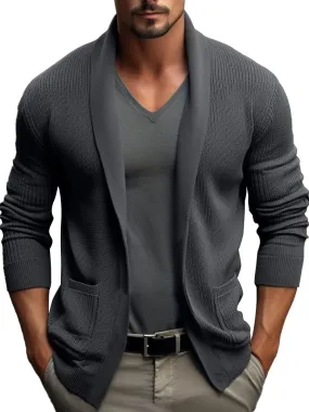 【24-hour shipping】Men's Lapel Pocket Knit Cardigan