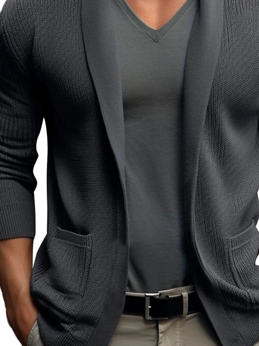 【24-hour shipping】Men's Lapel Pocket Knit Cardigan