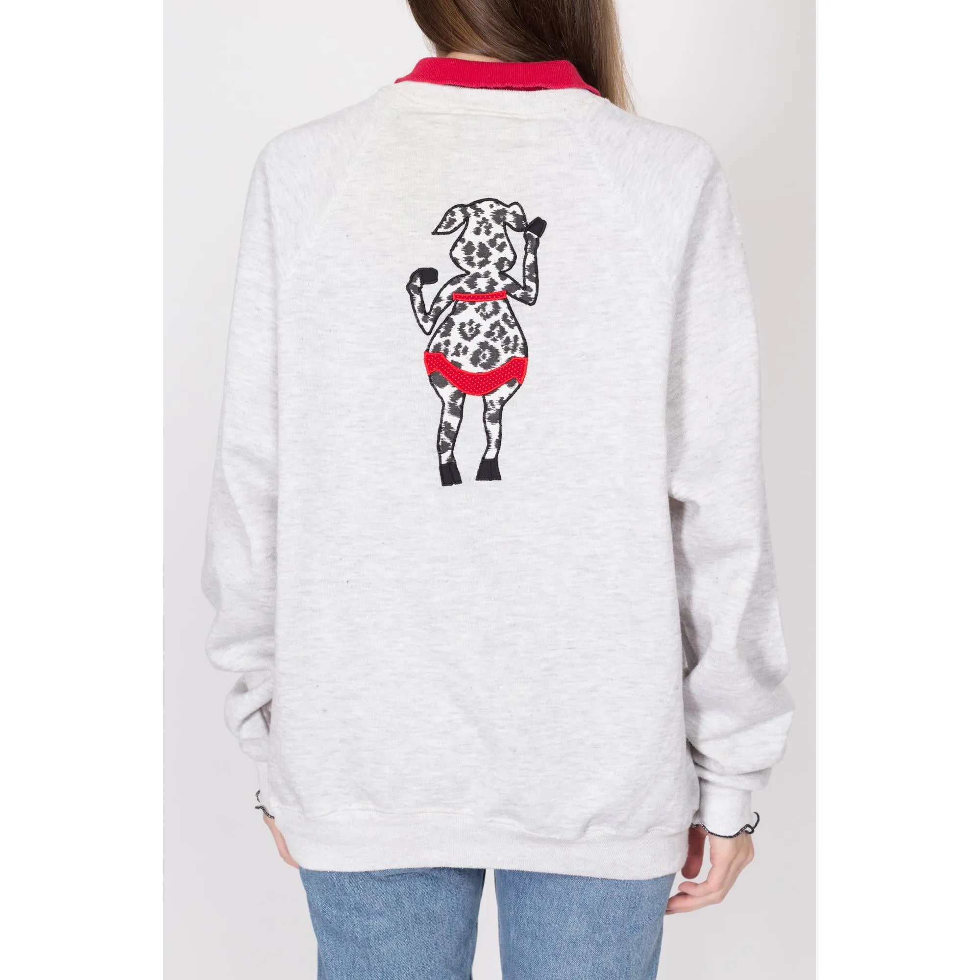 2X 90s "Miss Americow" Collared Cow Sweatshirt