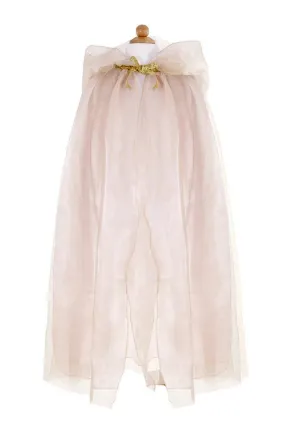 5/7 Royal Princess Dress Up Tulle Cape - Gold/Pink