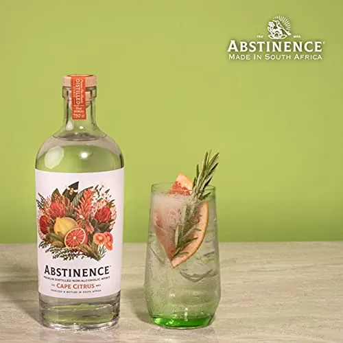 Abstinence Spirits Cape Citrus | Award winning Non-Alcoholic Spirit | Calorie-free, Sugar-free | 750ml