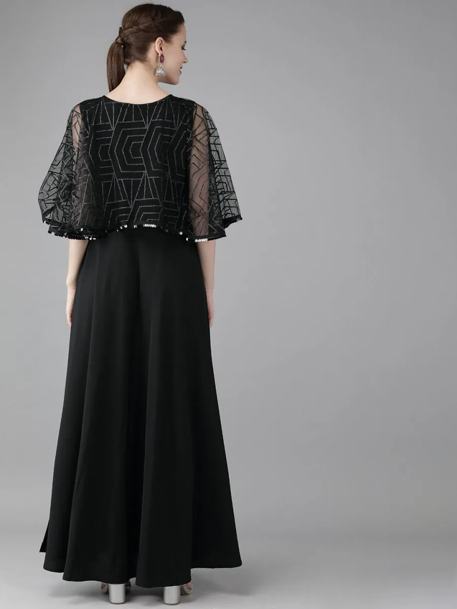 Ahalyaa Women Cap Style Long Dress