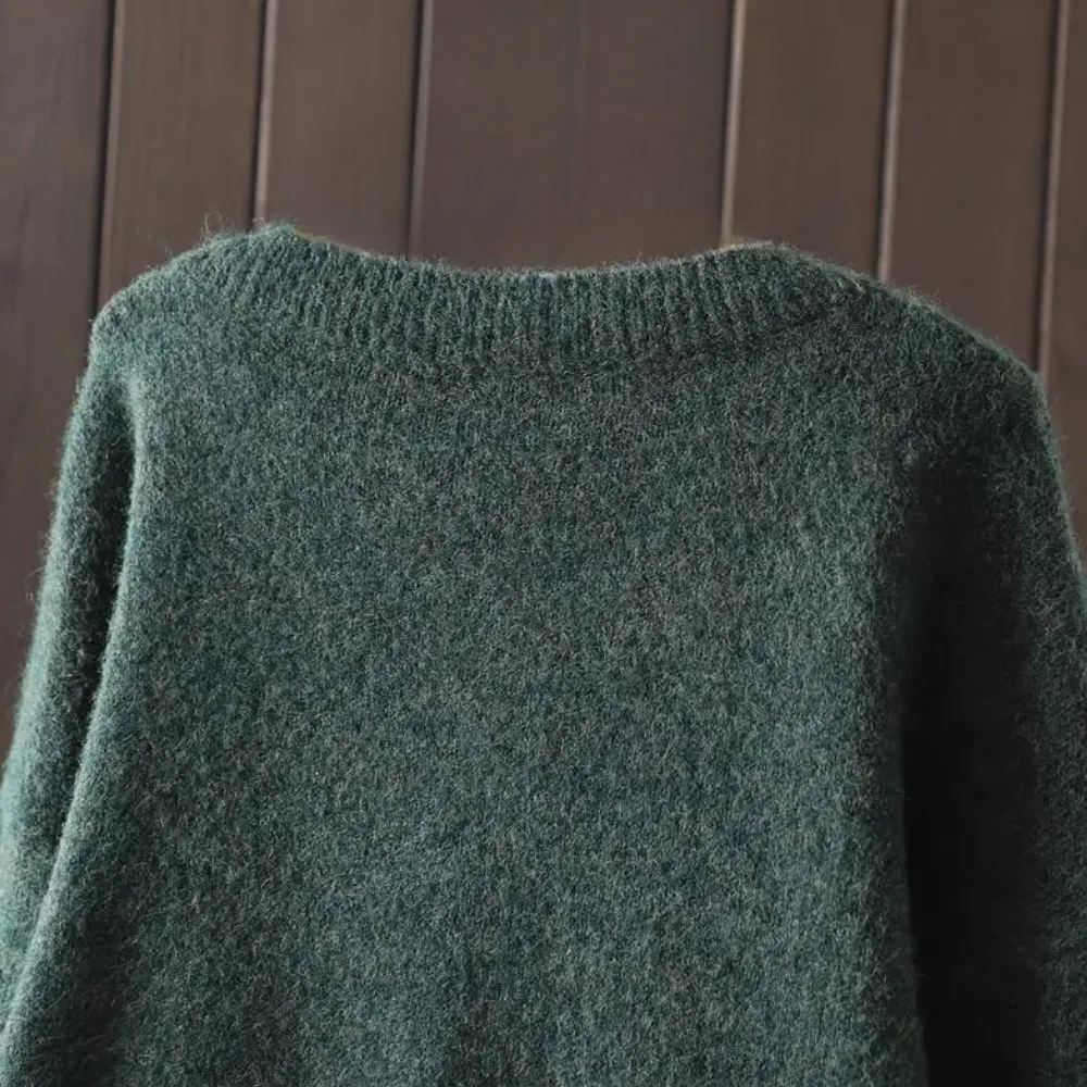 AMY - Blomsterstrikket Cardigan til Kvinder