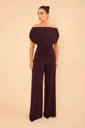 ATOM LABEL carbon jumpsuit BLACKURRANT
