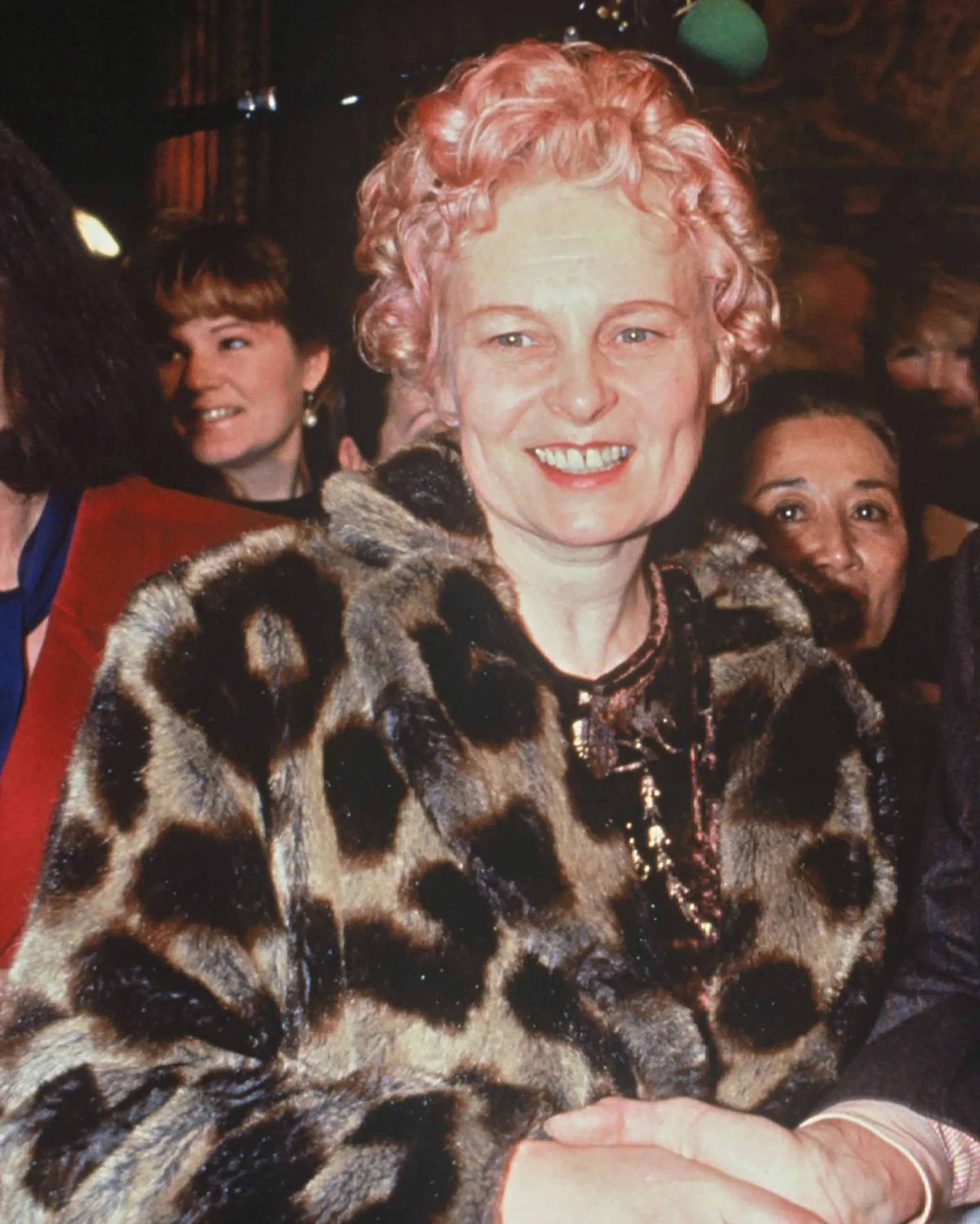 A/W 1992 Faux Fur Leopard Print Coat and Glove Set