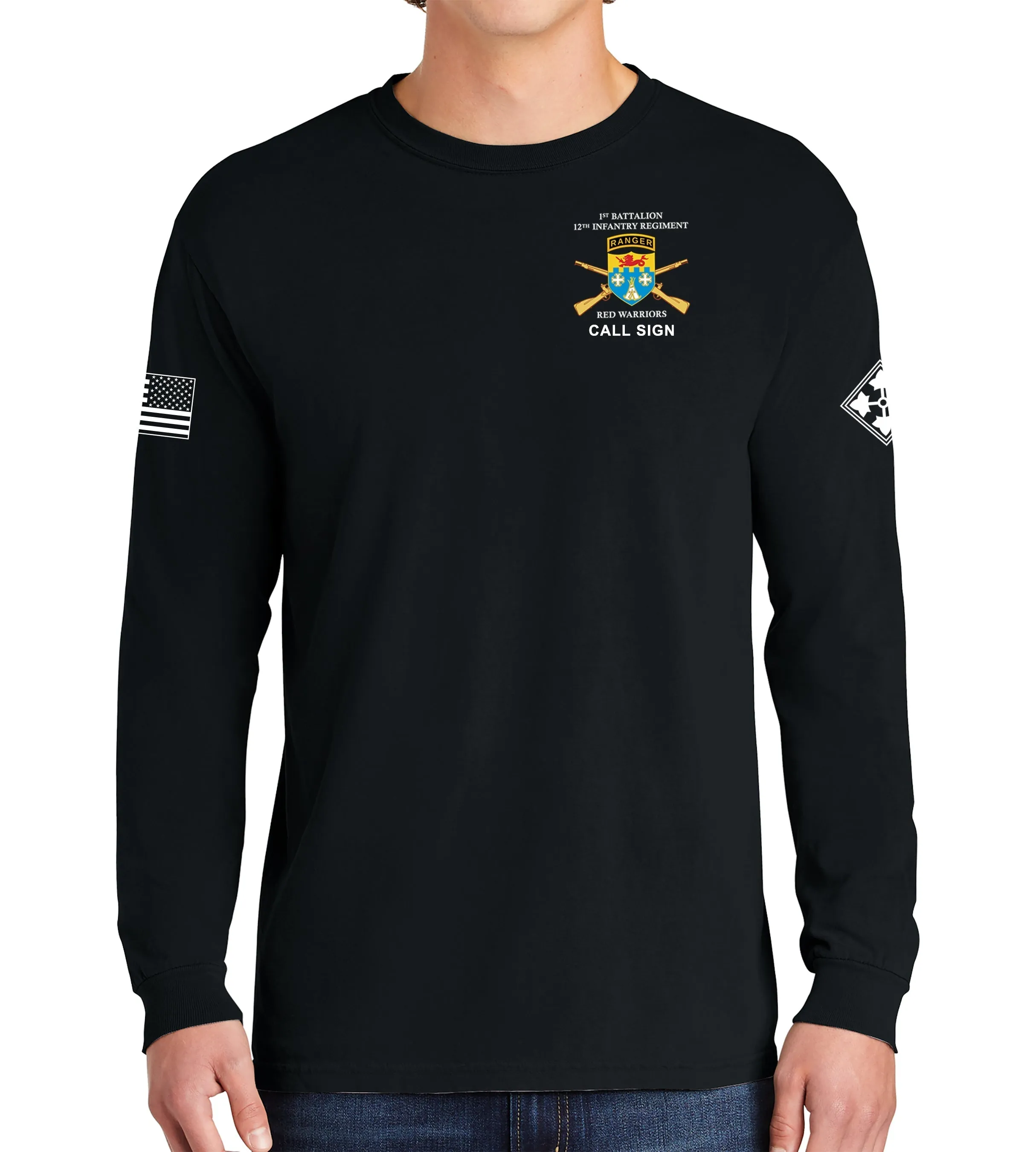 B Co Long Sleeve 50-50 Blend Unisex Shirt. This shirt IS approved for PT