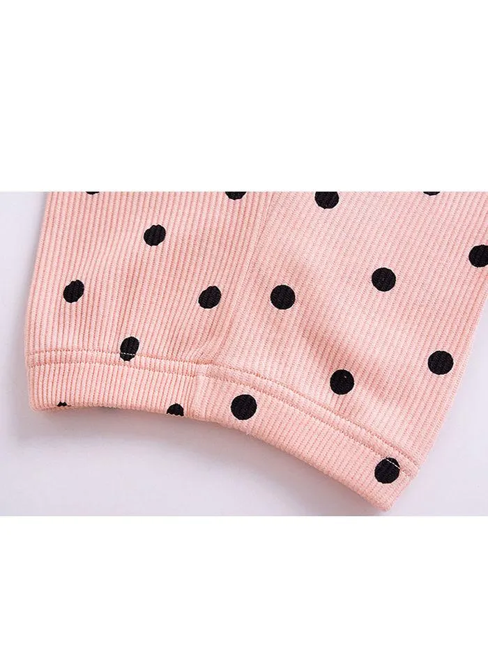 Baby Collection Laciness Dots Leggings Warm Render Pants For Toddler Girls