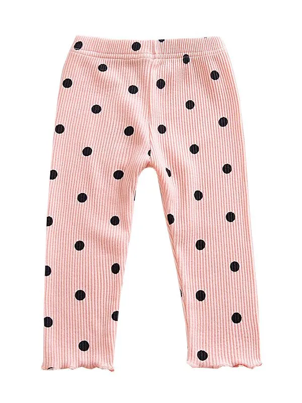 Baby Collection Laciness Dots Leggings Warm Render Pants For Toddler Girls
