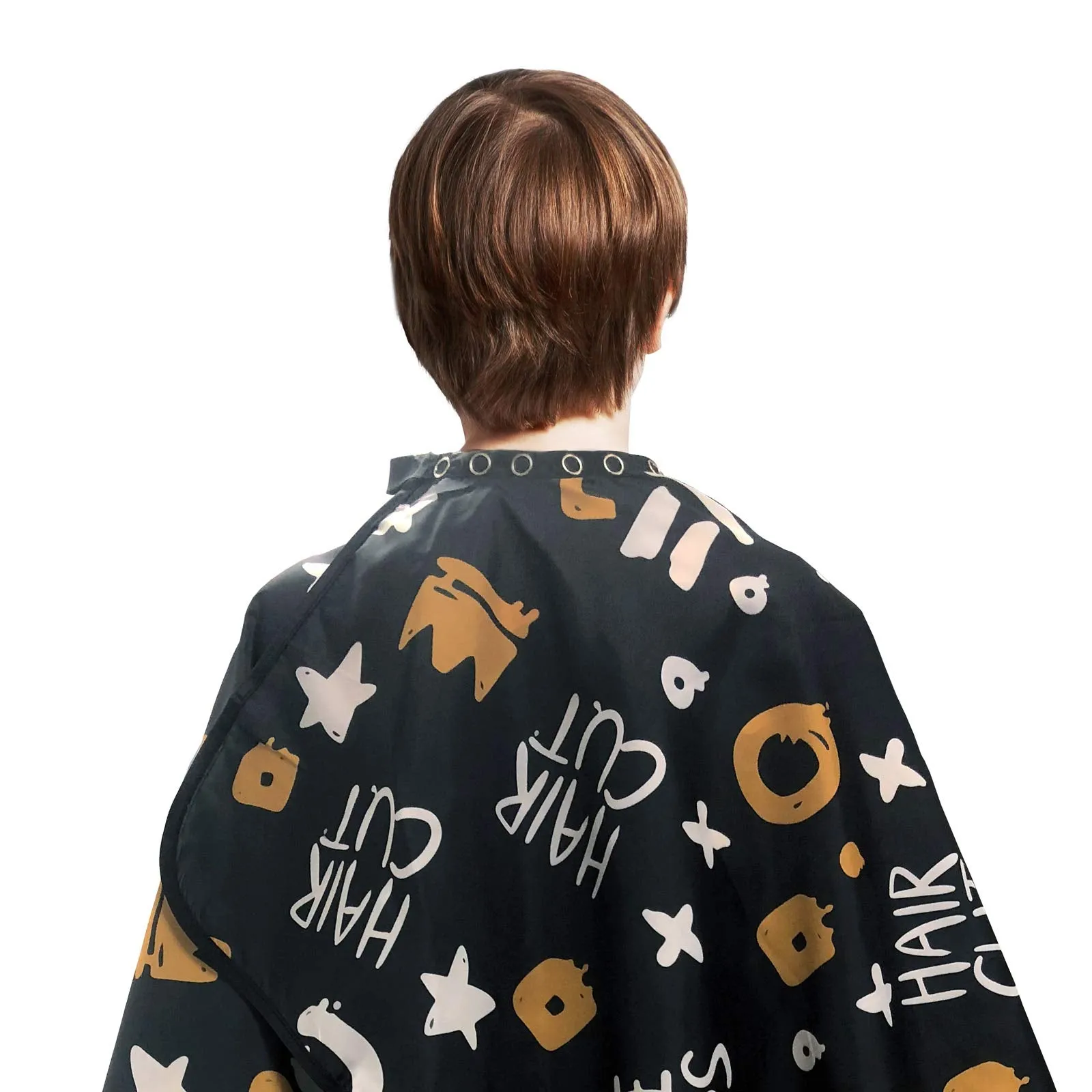 Barber Cape for Kids, Pelocapa Hair Cutting Cape with Metal Snap Closures, Professional Salon Hairdressing Cape for boys, Waterproof & Light Weight & Machine Washable - 39”× 47”（Crown Pattern） Crown Pattern