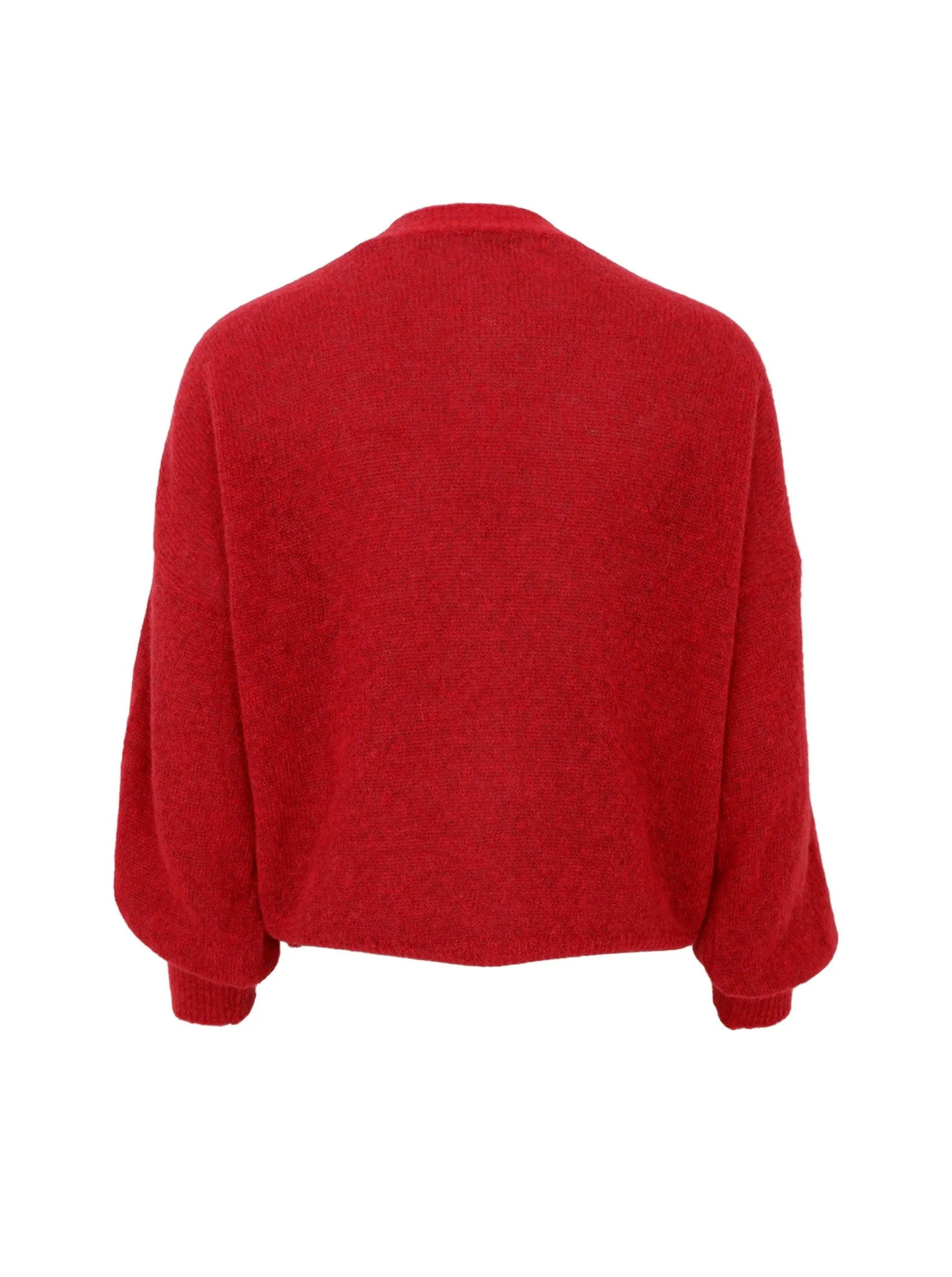 BCDELL heavy knit cardigan - Red