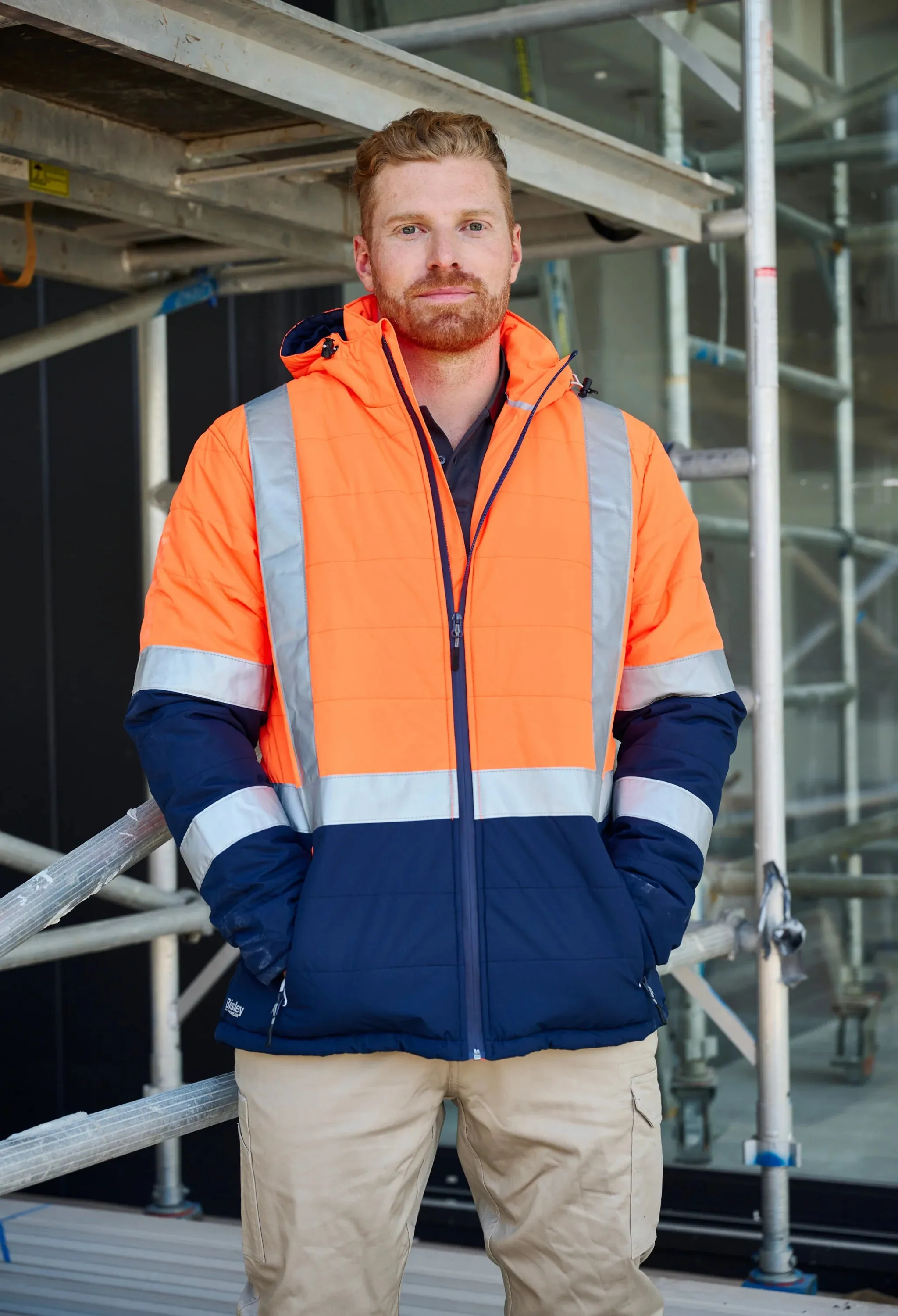 Bisley Taped Two Tone Hi Vis Puffer Jacket