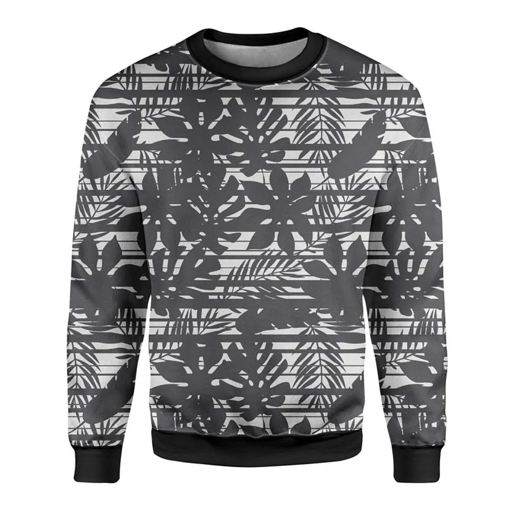Black Flowers Printed Sweatshirt