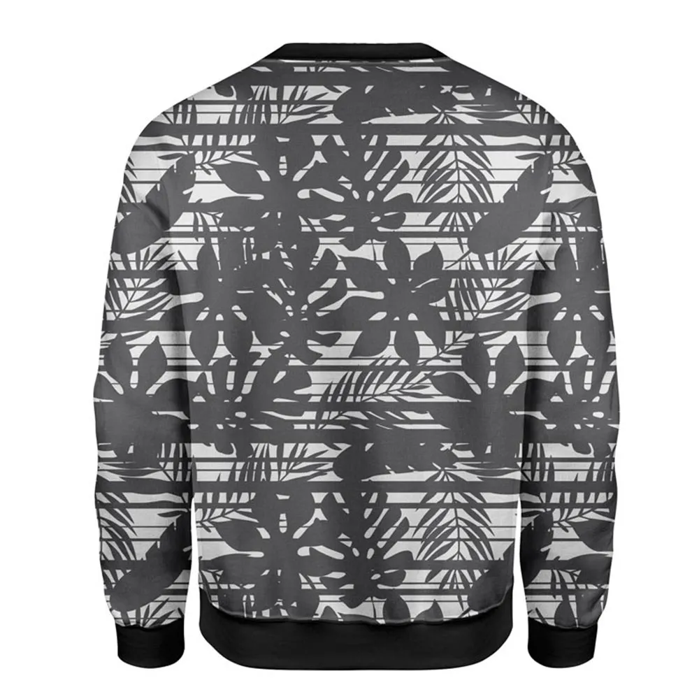 Black Flowers Printed Sweatshirt