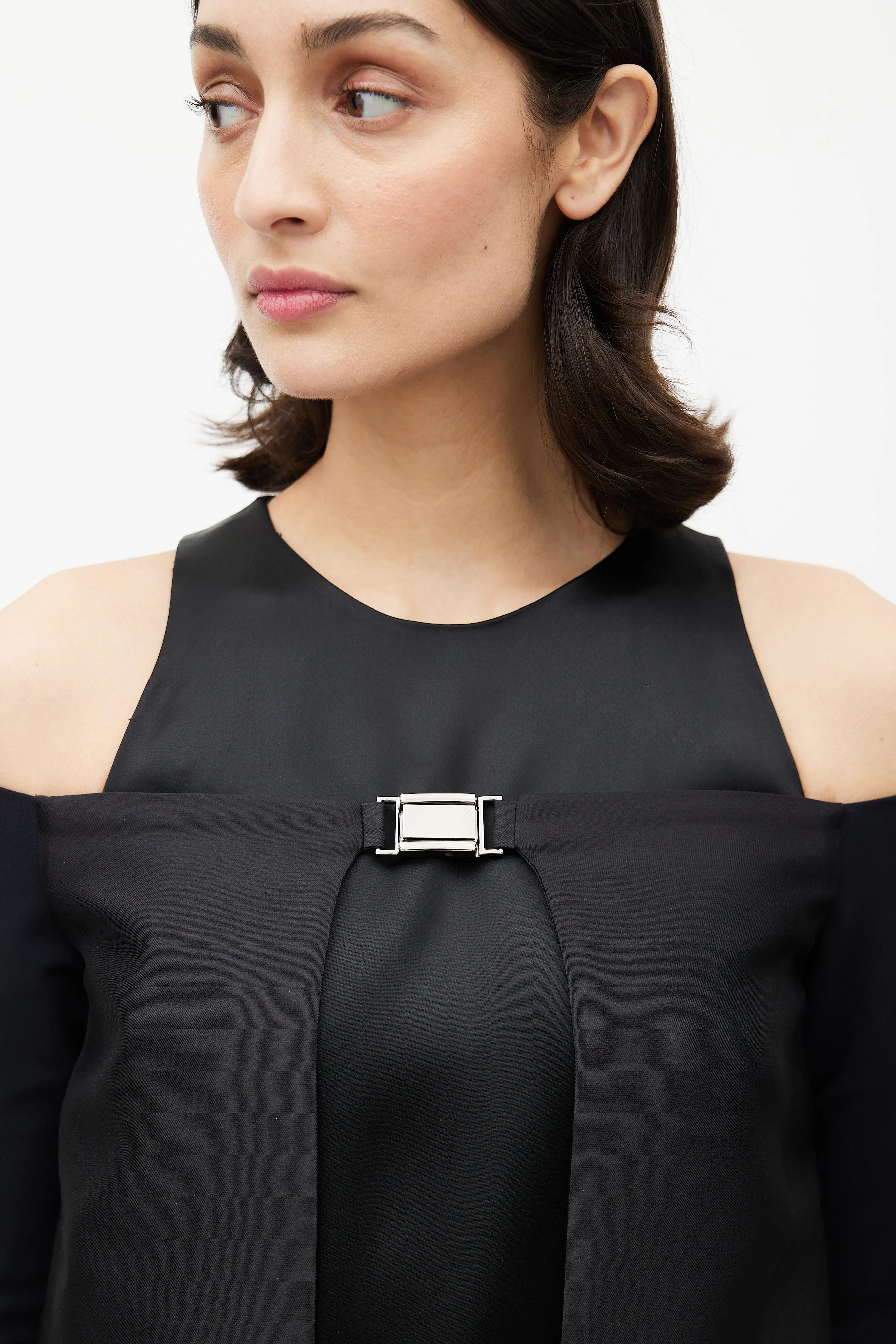 Black Off Shoulder Cape