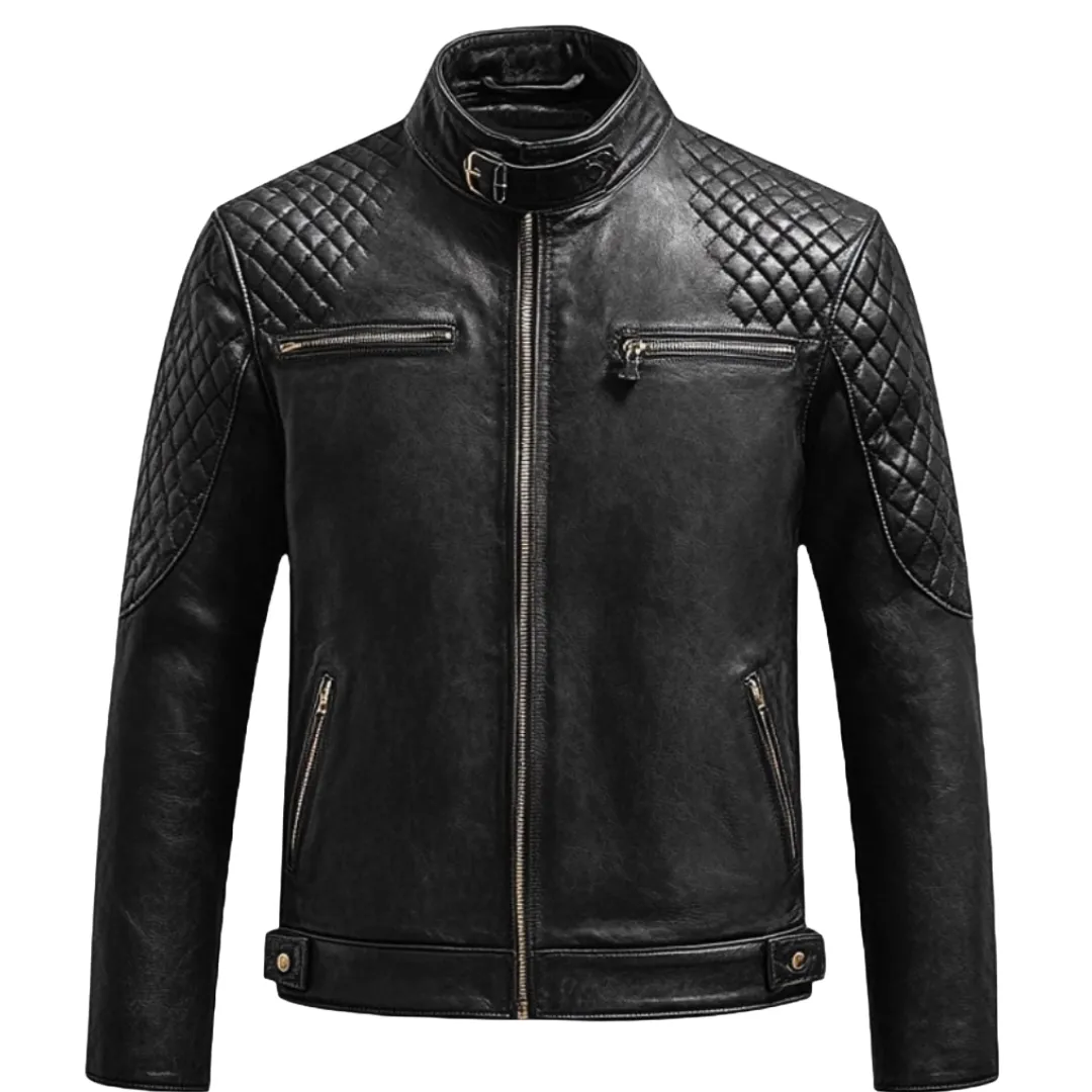 Black Quilted Jacket – Crafted from Premium Leather | El Zoro