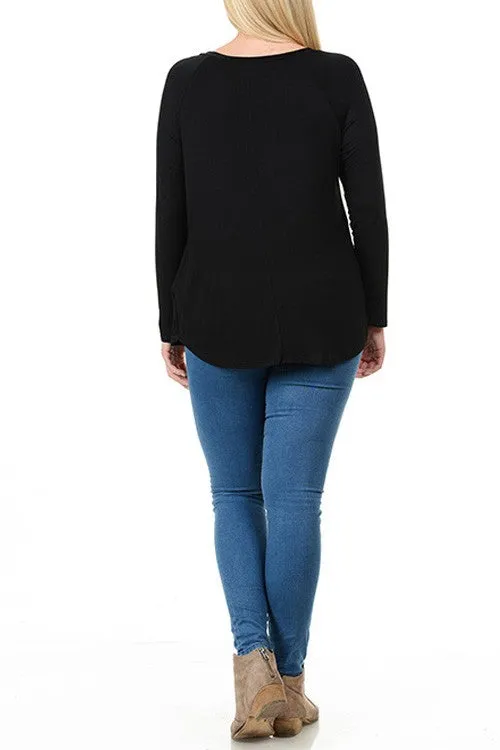 BLESSED Long Sleeve Scoop Neck