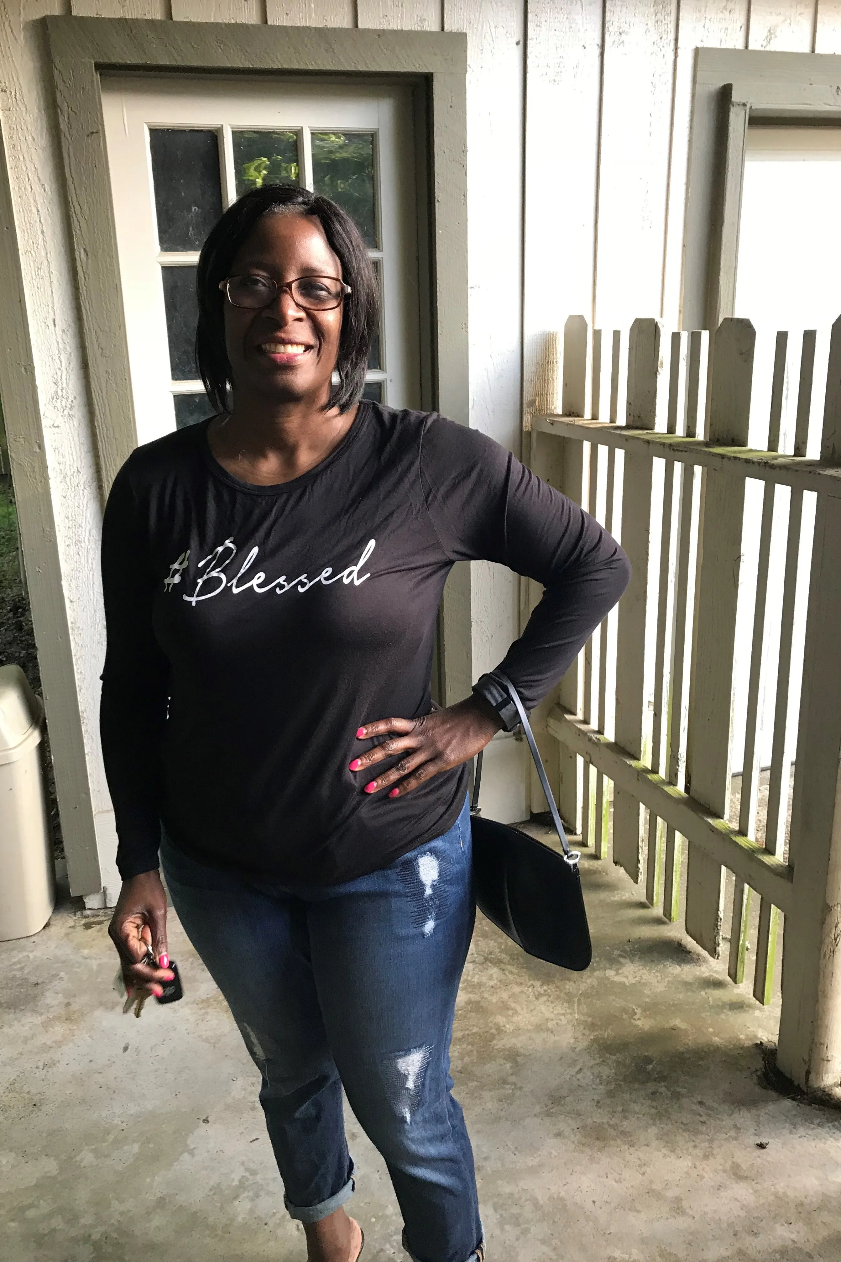 BLESSED Long Sleeve Scoop Neck
