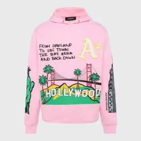 Cali to NYC Hoodie Pink