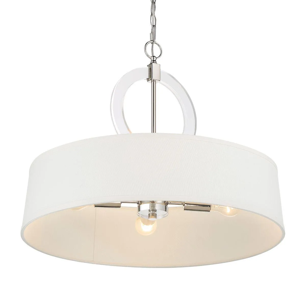 Cape Coral 24 in. 4 Lights Pendant Light Polished Nickel Finish