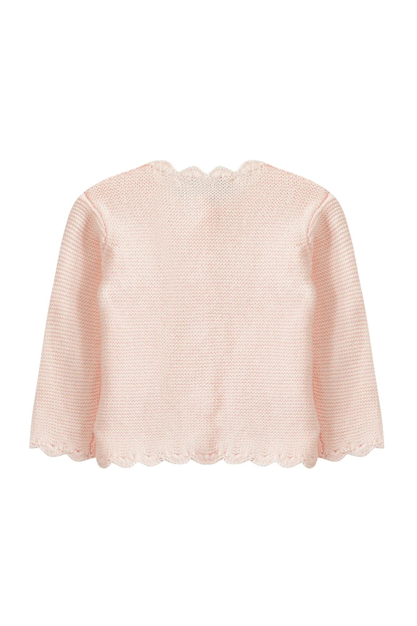 Cardigan - Pale pink cotton knit