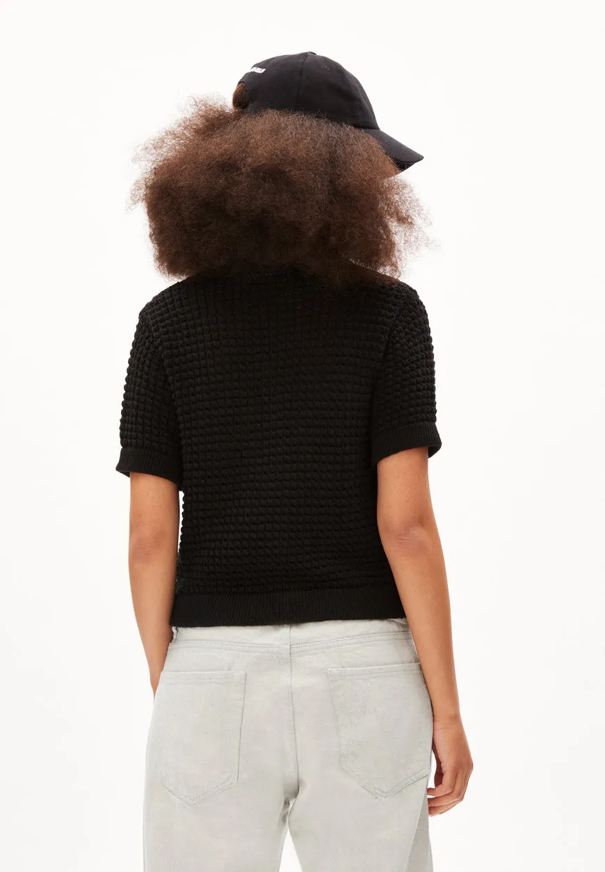 Cardigan PASCIAAS CROCHET black | ARMEDANGELS