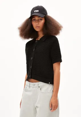 Cardigan PASCIAAS CROCHET black | ARMEDANGELS