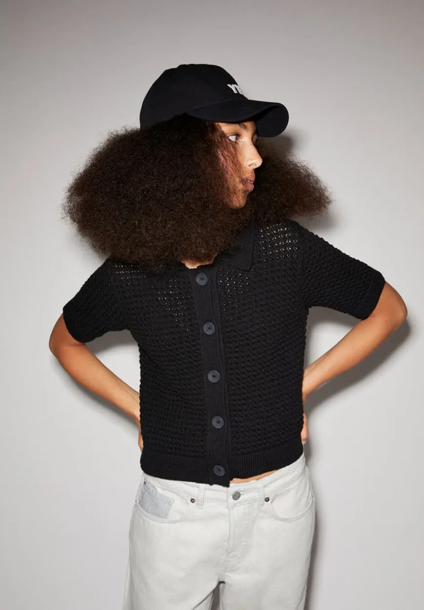 Cardigan PASCIAAS CROCHET black | ARMEDANGELS