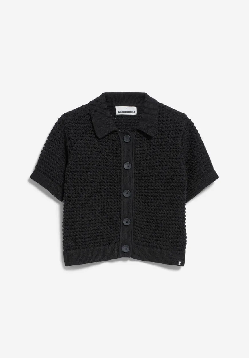 Cardigan PASCIAAS CROCHET black | ARMEDANGELS