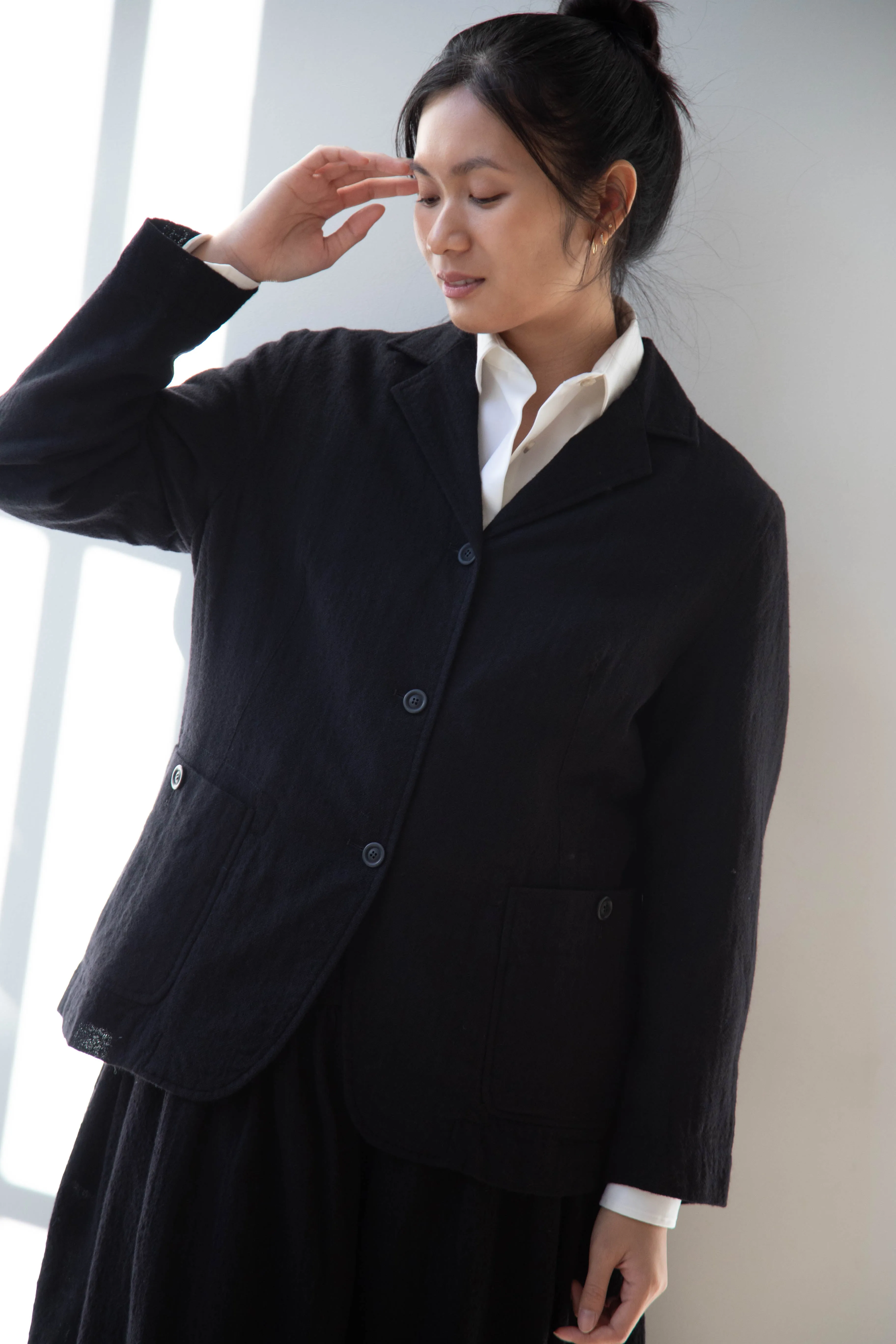 Casey Casey | Val Jacket in Black Wool
