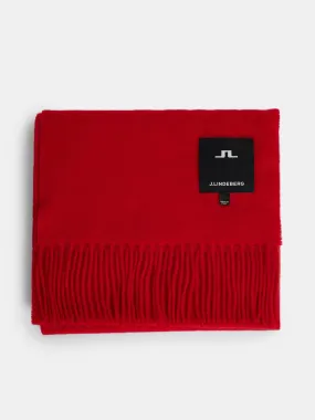 Champ Solid Wool Scarf / Fiery Red