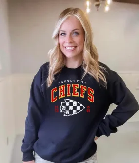 Checkered Chiefs Crewneck