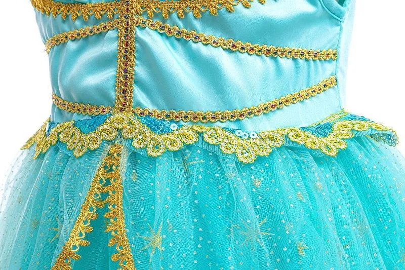 Children's Halloween Movie Cosplay Costumes Fairytale Magic Costume Girls' Pearl Embroidered Princess Dress Carnival Birthday Banquet Stage Performance Dress