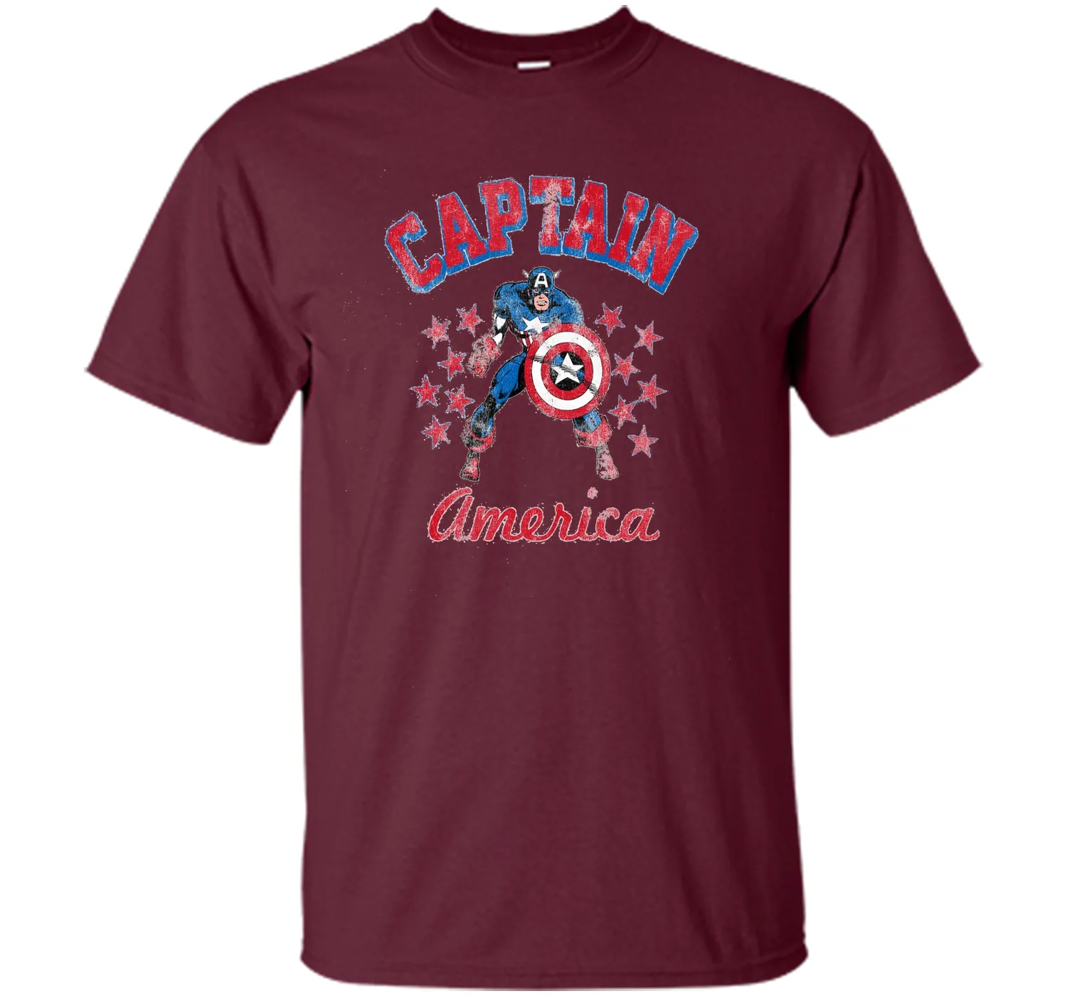 Classic Captain America Stars Graphic T-Shirt