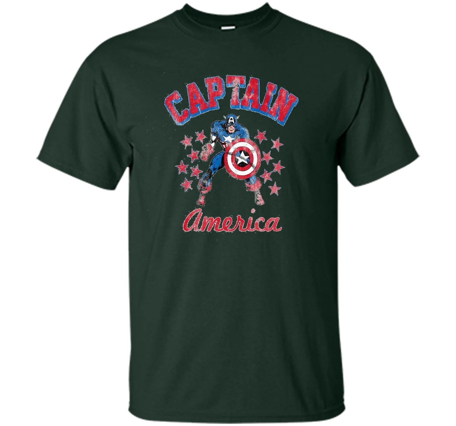 Classic Captain America Stars Graphic T-Shirt
