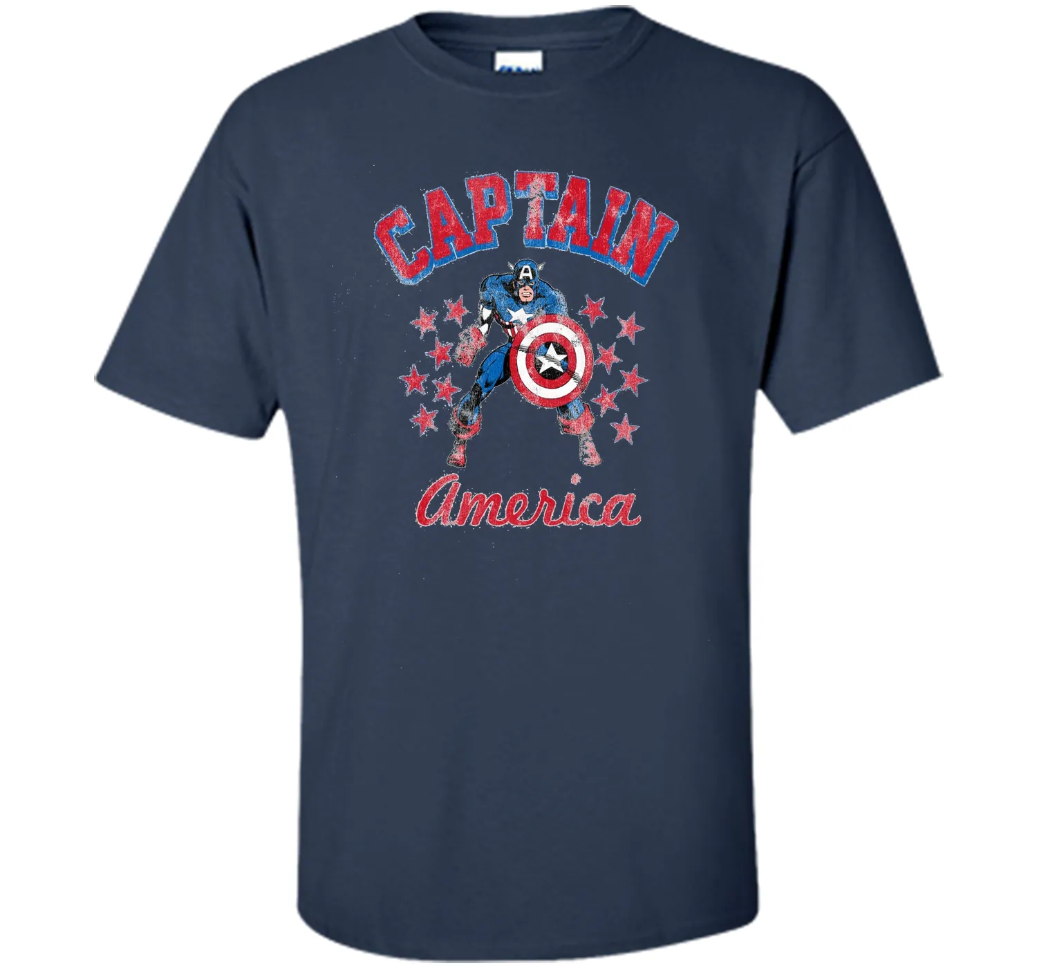 Classic Captain America Stars Graphic T-Shirt