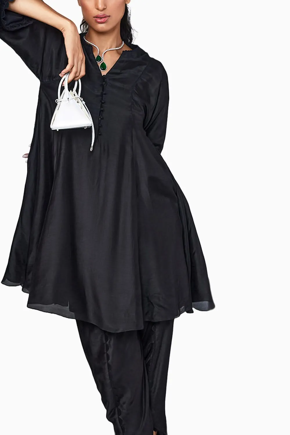 Cliantha Black Kurta Set