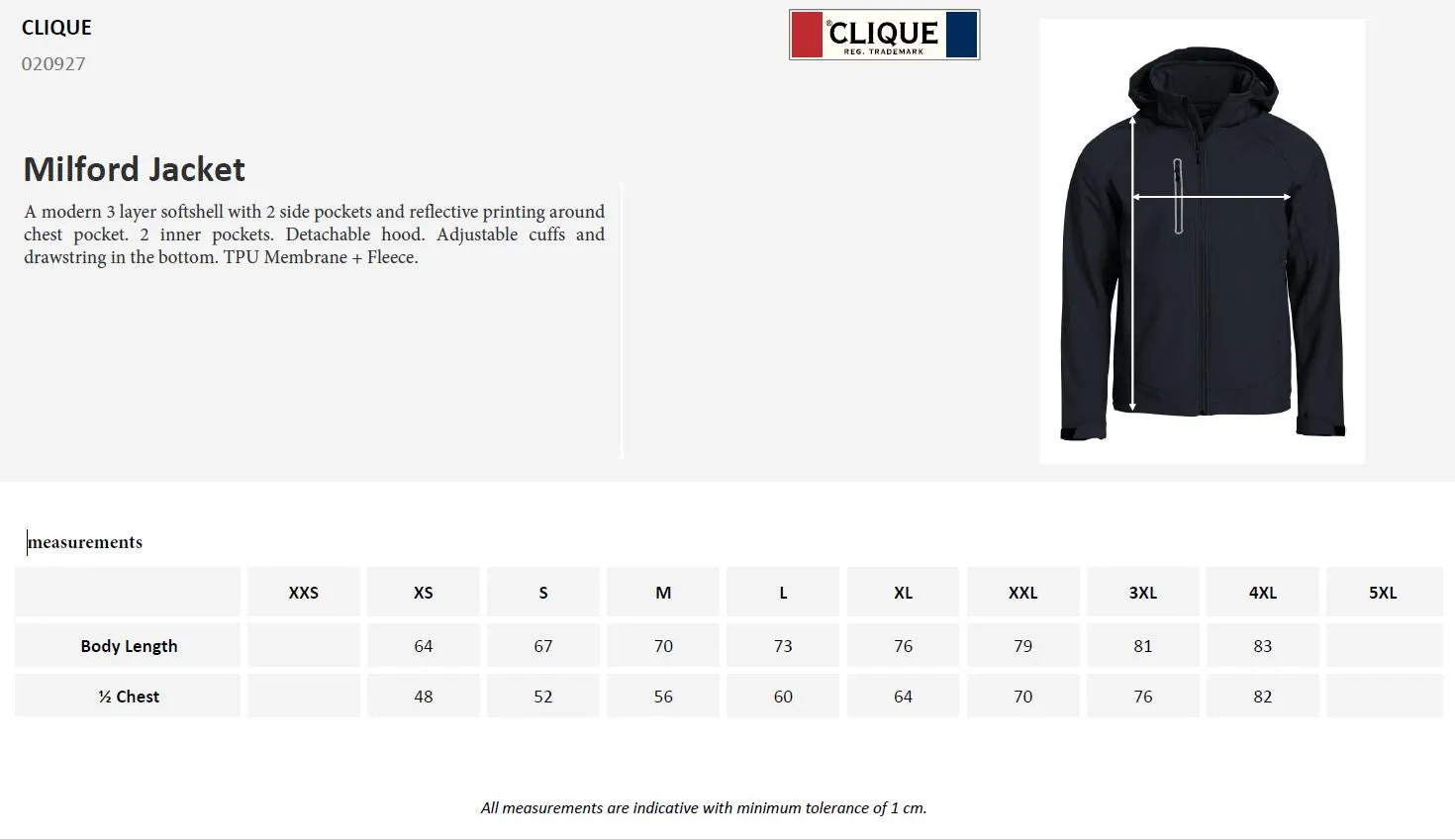 Clique Milford Men's Softshell Jacket | Detachable Hood | Waterproof | 5 Colours | XS-4XL
