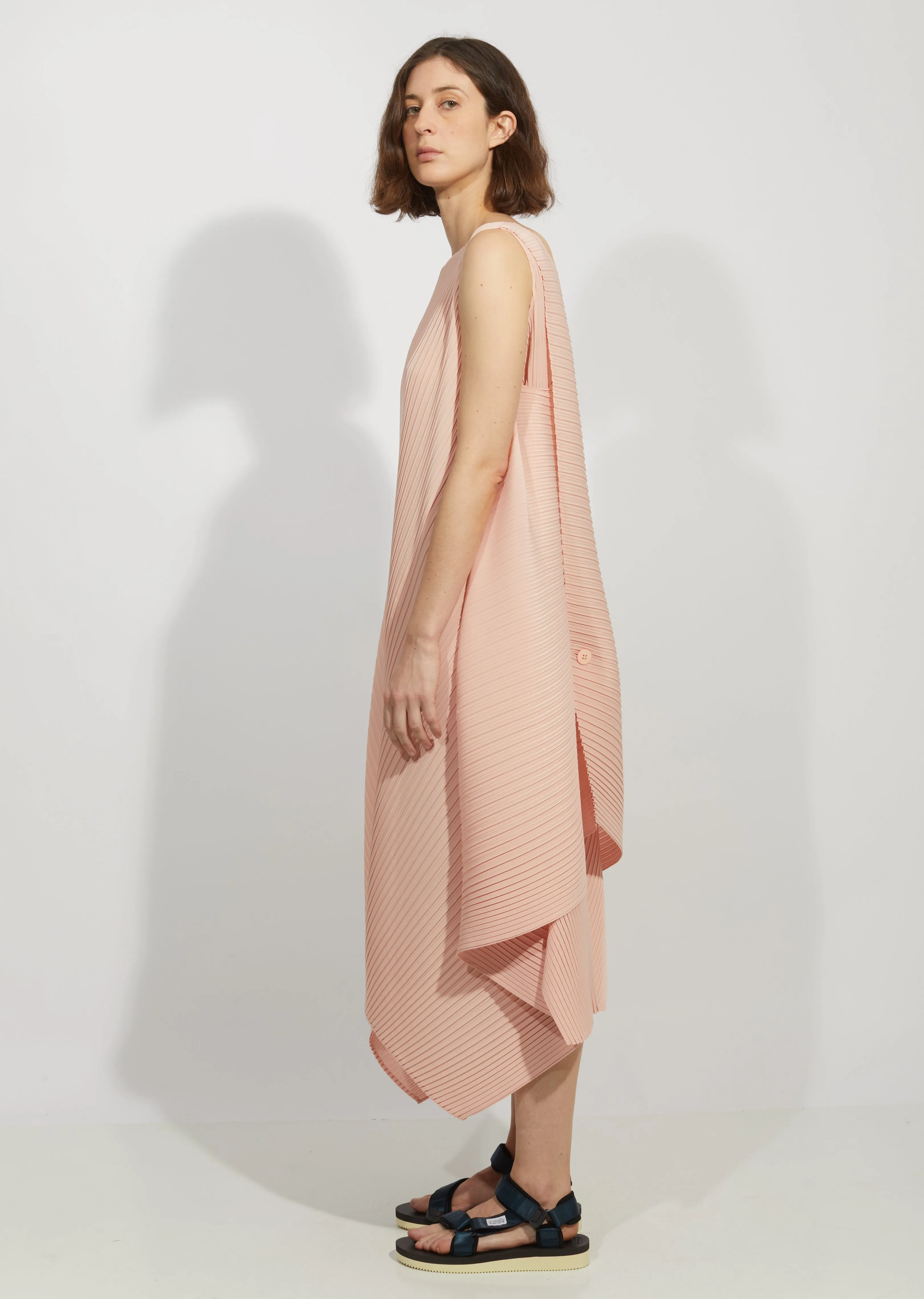 Cuddle Color Pleats Long Dress