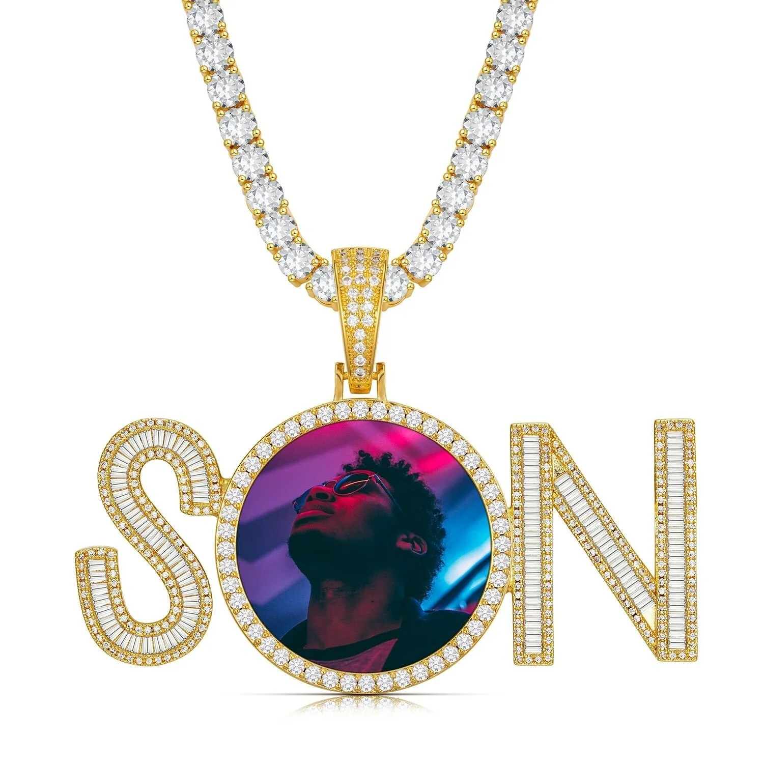 Custom Photo 'SON' Pendant- Memorial Necklace- Love Necklace For Son