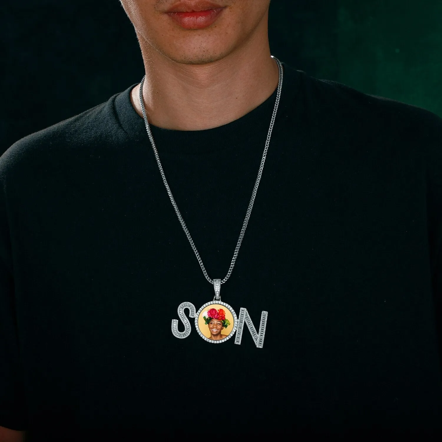 Custom Photo 'SON' Pendant- Memorial Necklace- Love Necklace For Son