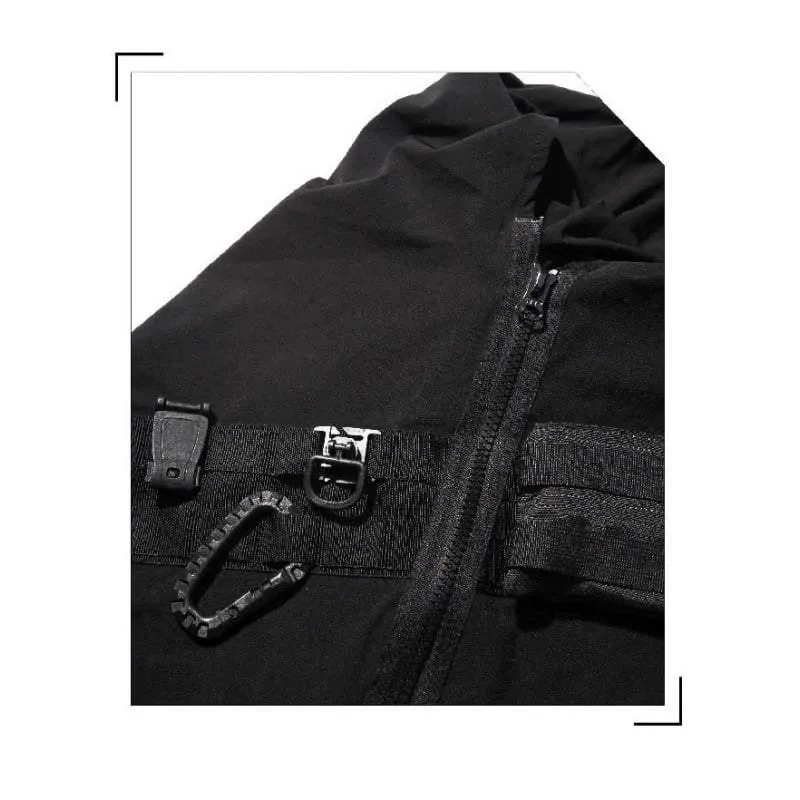 Cyberpunk Black Samurai Ninja Jacket Cloak