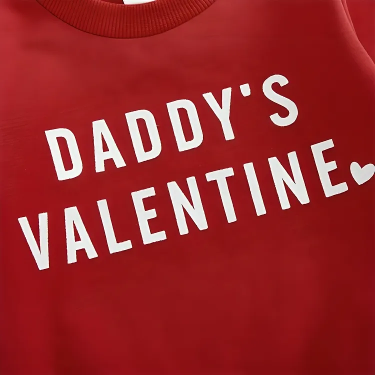 Daddy's Valentine Flared Pants Toddler Set