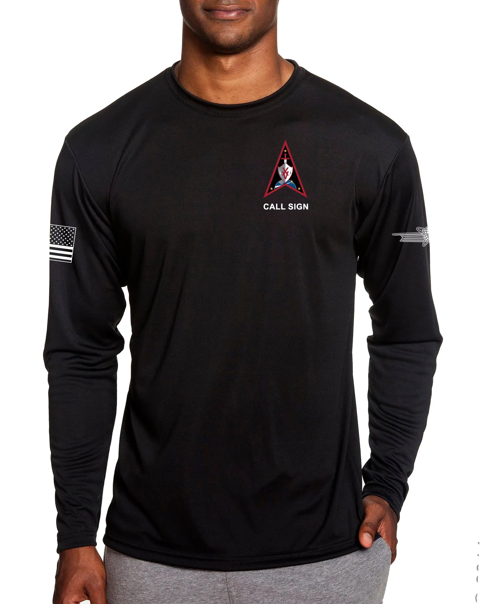 DEL 15 Long Sleeve Performance PT Shirt. This shirt IS approved for PT.