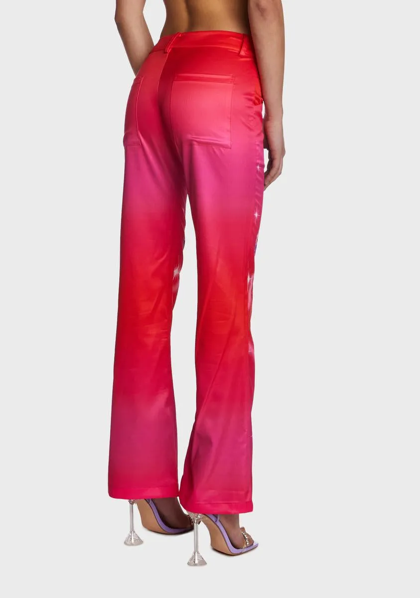 Diamond Print Pants