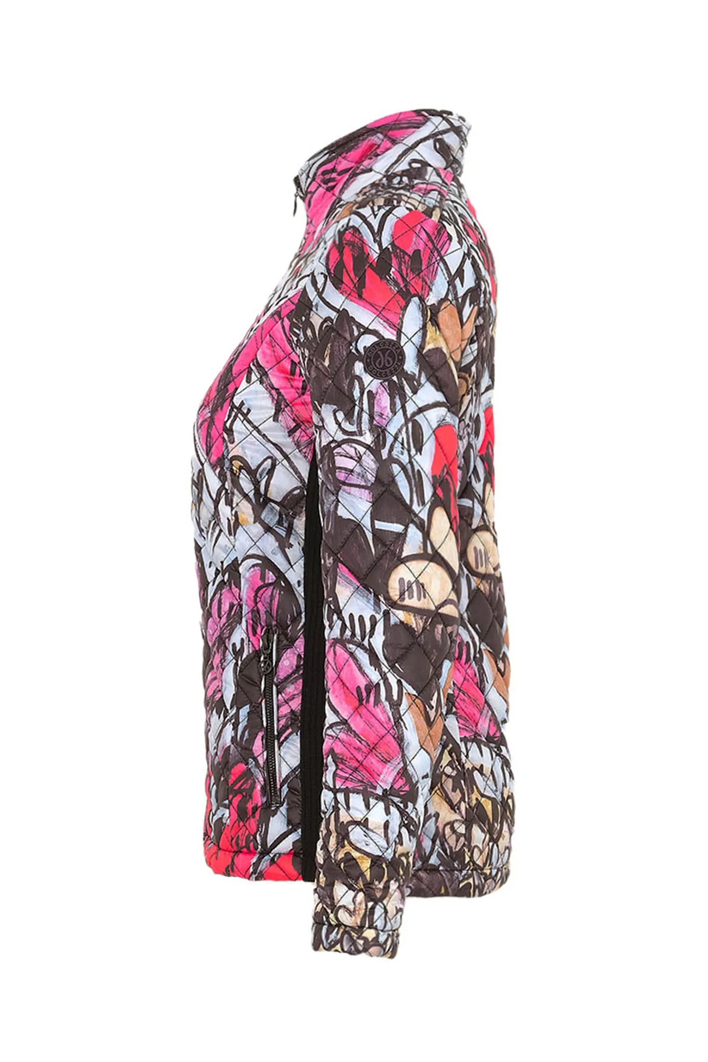 Dolcezza Jacket Quilted Lori Arbel Simply Art 01 Pink Heart Print 74835