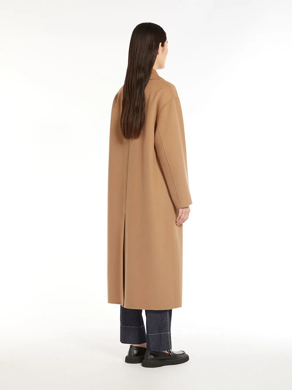 Double-breasted wool coat