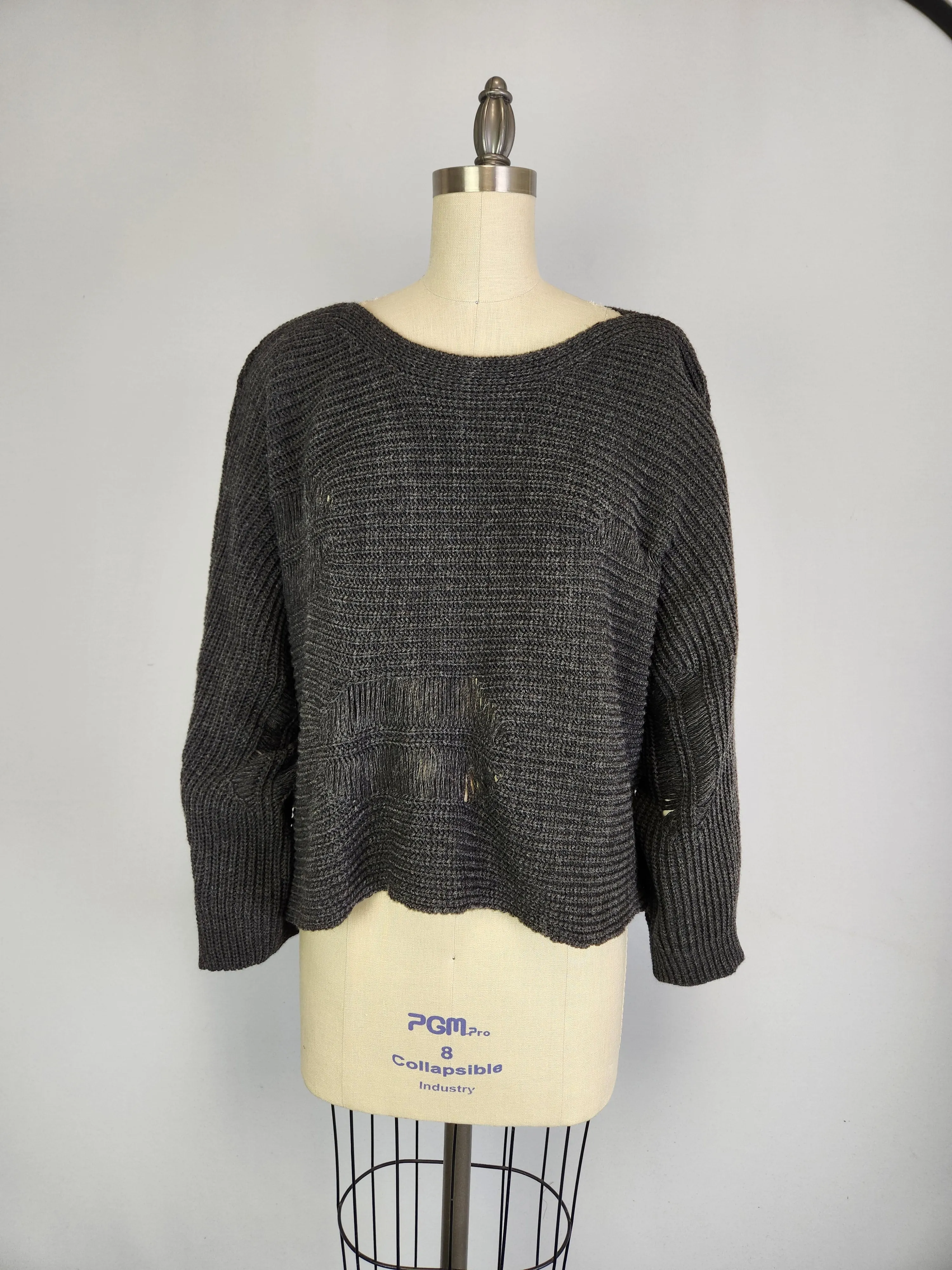 Drop Stitch Oversized Sweater (D9341) Phantom